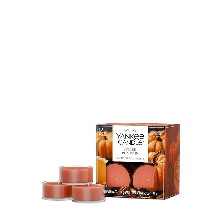 Spiced Pumpkin Scented Tea Light Candles M6