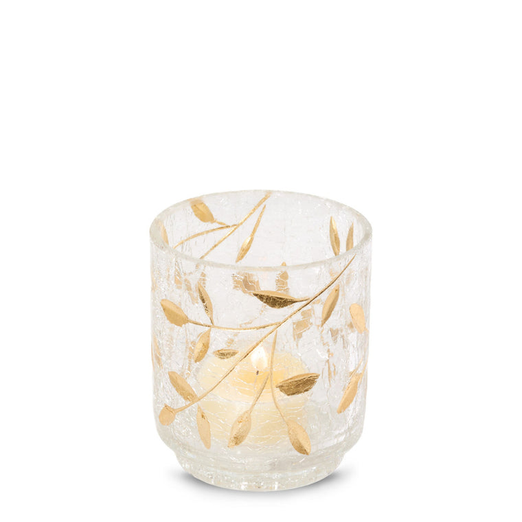 Gold Blossom Tea Light Candle Holder E1