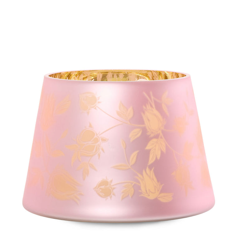 Roselle Etched Jar Candle Shade T1